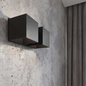 Aplique up down de aluminio negro, Andro