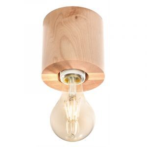 Aplique de techo de madera marrón, Anela