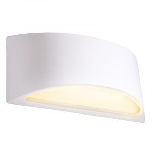 Aplique up down de vidrio blanco, Leticia