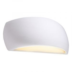 Aplique up down de vidrio blanco, Laurenz