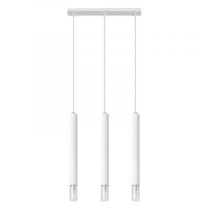 Lámpara colgante de vidrio blanca, Ishani
