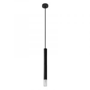 Lámpara colgante de vidrio negra, Ishani