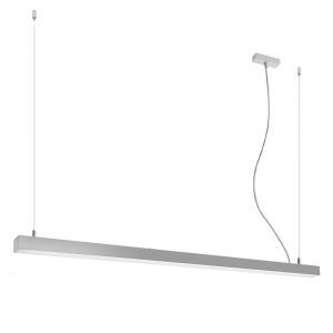 Lámpara colgante de aluminio gris, Mascha, 48W, 3000K LED