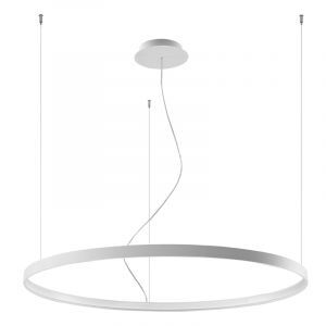 Lámpara colgante de aluminio blanca, Ringo, 70W, 3000K LED