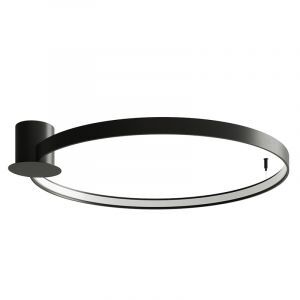 Plafón de techo de aluminio negro, Ringo, 50W, 3000K LED