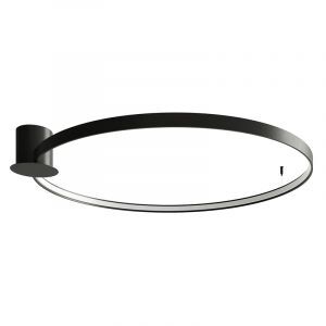 Plafón de techo de aluminio negro, Ringo, 70W, 3000K LED