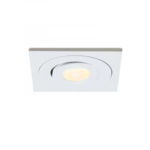 Rona foco empotrable cuadrado orientable para porche, IP44, regulable, blanco
