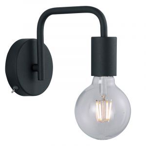 Aplique moderno negro, Ritual, con interruptor