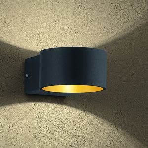 Aplique up down moderno negro, Tyra, 4,3W, 3000K LED