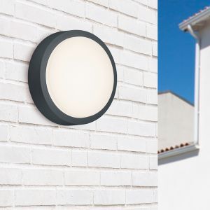 Lámpara exterior moderna antracita, Eva, 8,5W, 3000K LED, IP54