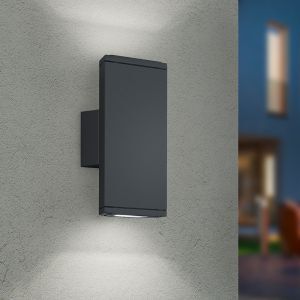 Lámpara exterior de aluminio antracita, Teresa, 3W, 3000K LED, IP54
