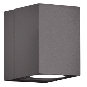 Lámpara exterior de aluminio antracita, Brixham, 3W, 3000K LED, IP54
