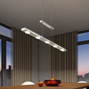 Lámpara colgante moderna níquel, Awa, 3,5W, ajustable entre luz blanco cálido y frío LED