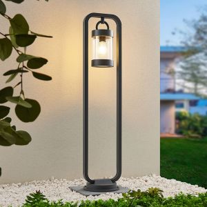 Lámpara de pie exterior con sensor crepuscular moderna antracita, Sambesi, IP44