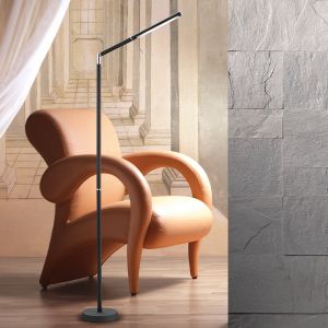 Lámpara de pie moderna cromada, Rebel, 6W, 3000K LED, con regulador táctil