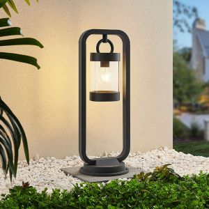 Lámpara de pie exterior con sensor crepuscular moderna antracita, Sambesi, IP44