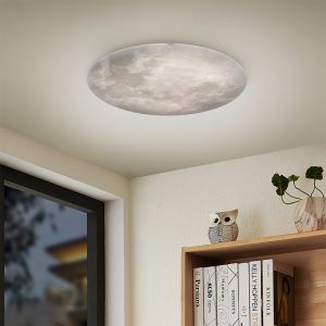 Plafón de techo moderno blanco, Fly, 22W, 3000K LED, con mando a distancia