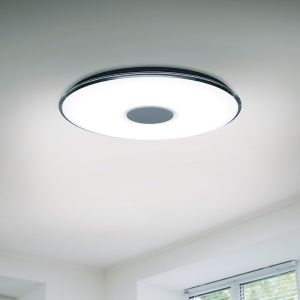 Plafón de techo de metal blanco, Vibol, 45W, 3000K LED, con mando a distancia