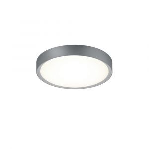Lámpara de techo baño de plástico plateada, Evelina, 18W, 3000K LED, IP44