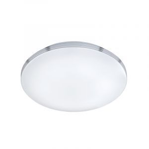 Lámpara de techo baño de plástico cromada, Brunella, 18W, 3000K LED, IP44