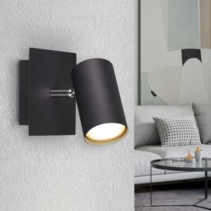 Foco de pared moderno negro, Kaso