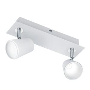 Aplique de vidrio blanco, Laysha, 6W, 3000K LED, con interruptor