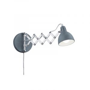 Aplique industrial gris, Yemaya, con interruptor