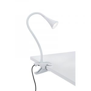 Foco pinza de plástico blanco, Yelaisa, 3W, 3000K LED, con interruptor