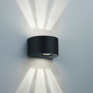 Lámpara exterior diseño negra, Sandkas, 2W, 3000K LED, IP44