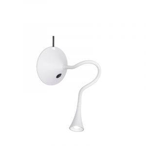 Flexo moderno blanco, Yelaisa, 3W, 3000K LED, con interruptor