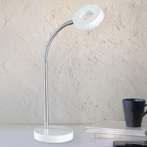 Flexo moderno blanco, Daley, 4W, 3000K LED, con interruptor