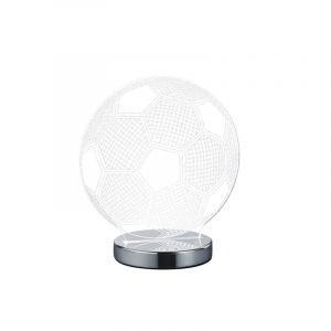 Lámpara de mesa diseño cromada, Berit, 7W, ajustable entre luz blanco cálido y frío LED, con interruptor