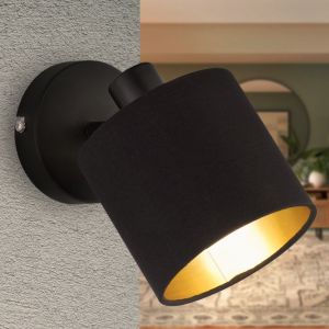 Foco de pared moderno negro, Koge