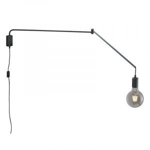 Aplique moderno negro, Filippus, con interruptor