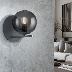Aplique moderno antracita, Silkis, con interruptor