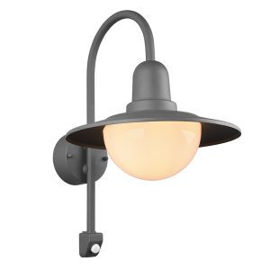 Aplique exterior con sensor de movimiento moderno antracita, Semmy, IP44