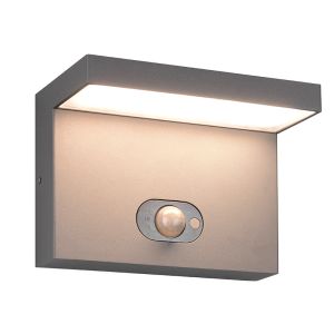 Aplique solar exterior moderno antracita, Nesrin, 5W, white switch LED, IP65
