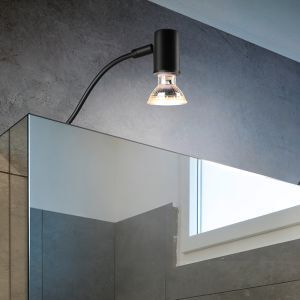 Aplique baño moderno negro, Martika, IP44