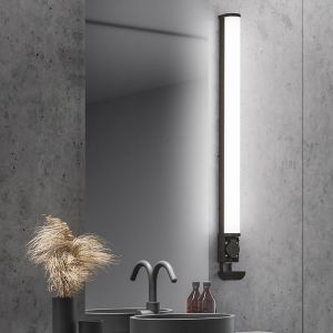 Aplique baño moderno negro, Bernou, 16W, 3000K LED, IP44