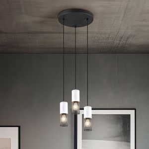 Lámpara colgante vintage negra, Marjet