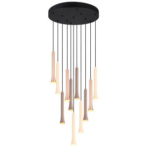 Lámpara colgante moderna negra, Albartus, 3W, white switch LED, regulable en 3 pasos