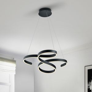 Lámpara colgante moderna antracita, Davu, 52W, 3000K LED