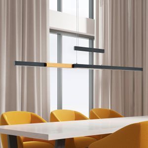 Lámpara colgante moderna negra, Jessey, 45W, ajustable entre luz blanco cálido y frío LED