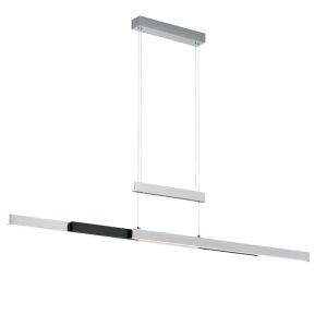 Lámpara colgante moderna cromada, Jessey, 45W, ajustable entre luz blanco cálido y frío LED