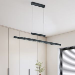 Lámpara colgante moderna negra, Jessey, 42W, ajustable entre luz blanco cálido y frío LED, con regulador táctil