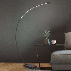 Lámpara de arco moderna negra, Yoel, 18W, 3000K LED, con interruptor