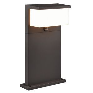 Lámpara de pie exterior con sensor de movimiento moderna antracita, Slimane, 13W, 3000K LED, IP54