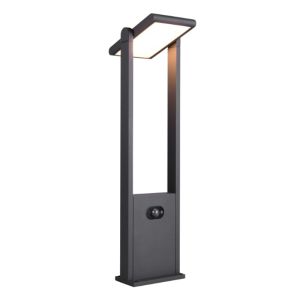 Lámpara de pie solar exterior moderna antracita, Maku, 5W, white switch LED, IP65