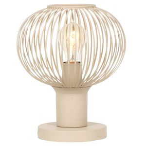 Lámpara de mesa industrial beige, Gjalt