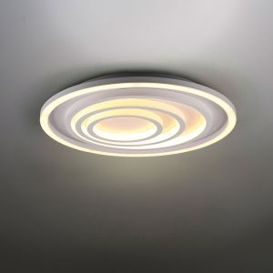 Plafón de techo moderno blanco, Carolijn, 40W, ajustable entre luz blanco cálido y frío LED, con mando a distancia
